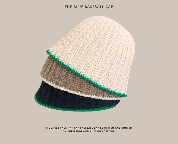 Vīriešu adīta cepure vairākās krāsās