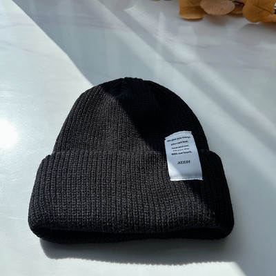 Vīriešu ziemas adīta cepure ar logotipu jauns modelis