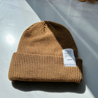 Vīriešu ziemas adīta cepure ar logotipu jauns modelis