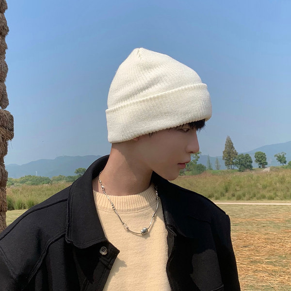 Vīriešu ziemas adīta cepure ar logotipu jauns modelis