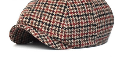 Retro kockás férfi svájcisapka napellenzővel