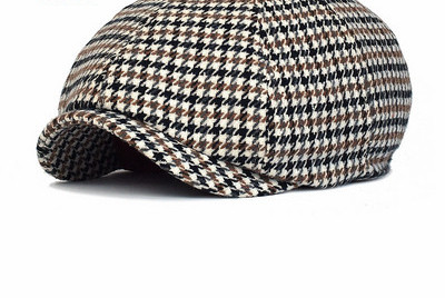 Retro kockás férfi svájcisapka napellenzővel