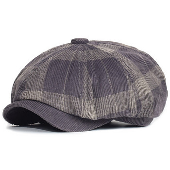Ανδρικό καπέλο μπερέ κατάλληλο για φθινόπωρο και χειμώνα με γείσο