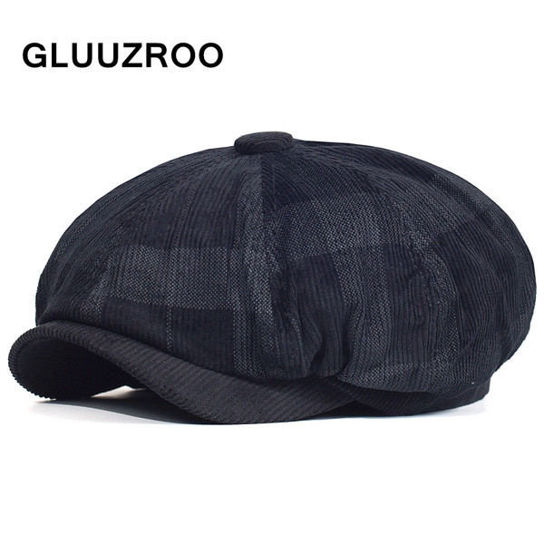 Vyriška beretė kepurė tinkanti rudeniui ir žiemai su skydeliu