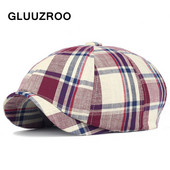 Vīriešu rūtainā cepure ar pīķi