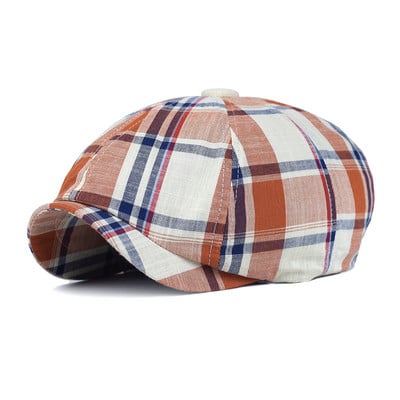 Vīriešu rūtainā cepure ar pīķi
