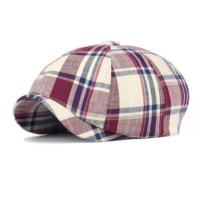 Vīriešu rūtainā cepure ar pīķi