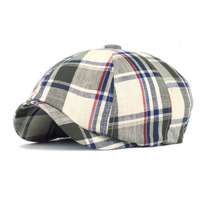 Vīriešu rūtainā cepure ar pīķi