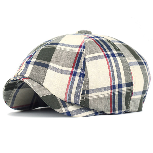 Vīriešu rūtainā cepure ar pīķi