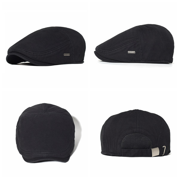 Vīriešu ziemas berete ar metāla elementu