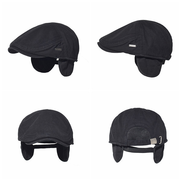 Vīriešu ziemas berete ar metāla elementu