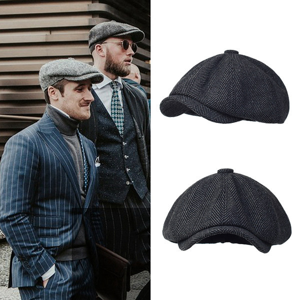 Moderna vīriešu beretes cepure ar vizieri