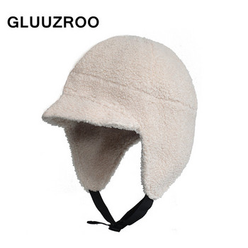 Ανδρικό χειμερινό καπέλο αυτιού με πλαστικό κούμπωμα
