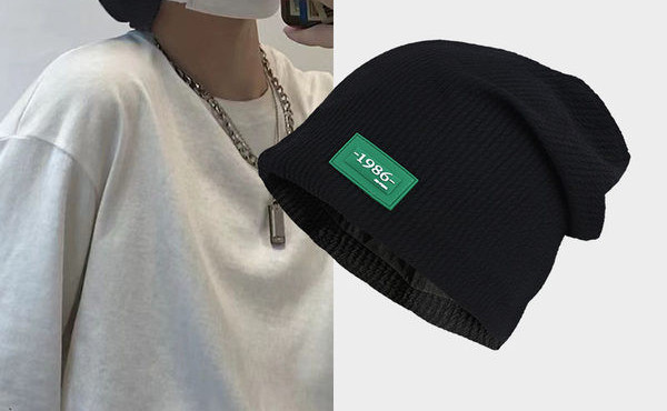 Moderna vīriešu vienkrāsaina cepure ar logotipu