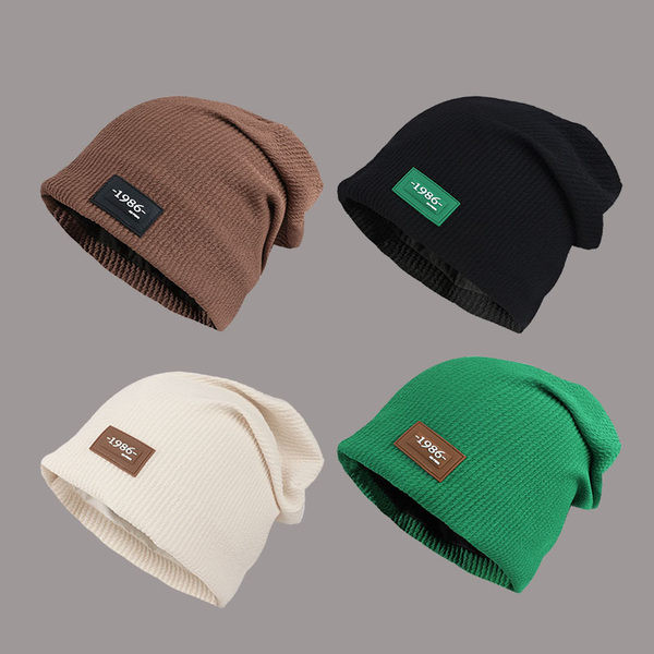 Moderna vīriešu vienkrāsaina cepure ar logotipu