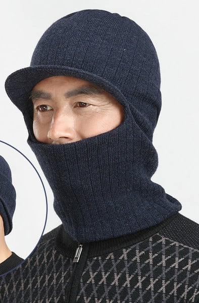 Vyriška žieminė kepurė su skarele