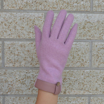 Модерни едноцветни дамски ръкавици с копче