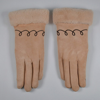 Μοντέρνα χειμωνιάτικα γάντια με ζεστή βελούδινη επένδυση για γυναίκες