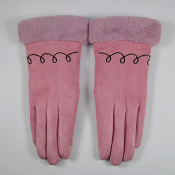 Μοντέρνα χειμωνιάτικα γάντια με ζεστή βελούδινη επένδυση για γυναίκες