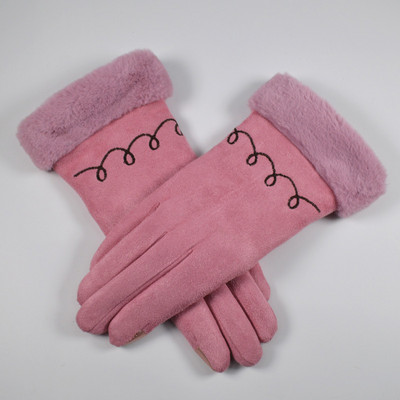 Μοντέρνα χειμωνιάτικα γάντια με ζεστή βελούδινη επένδυση για γυναίκες