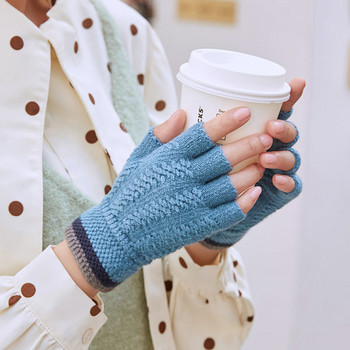 Γυναικεία εμπριμέ γάντια χωρίς δάχτυλα