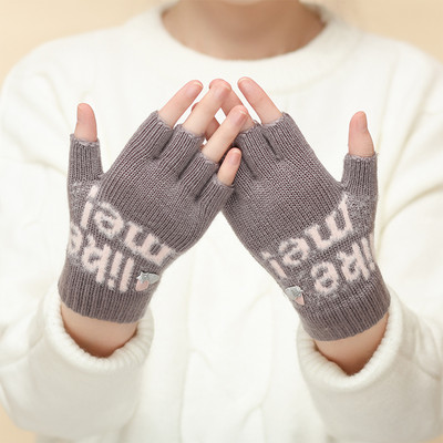 Ženske rukavice bez prstiju s printom