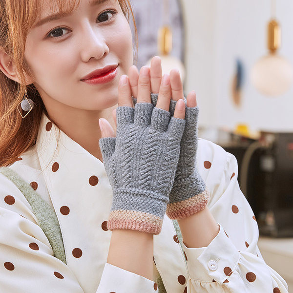 Ženske rukavice bez prstiju s printom