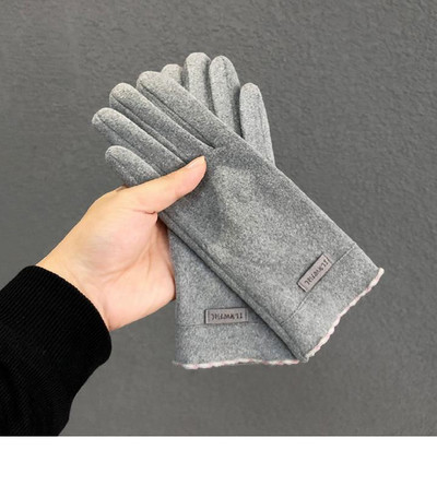 Μονόχρωμα γυναικεία γάντια με φόδρα