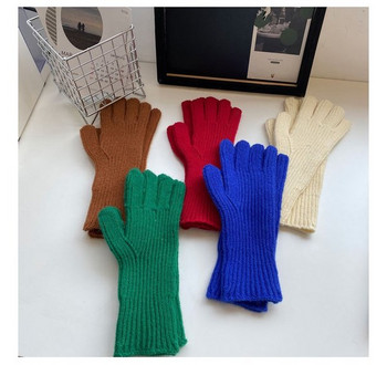 Едноцветни дамски ръкавици 