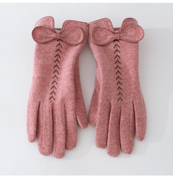 Дамски ръкавици с 3D панделка 