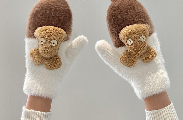 Női pehelykesztyű 3D elemmel