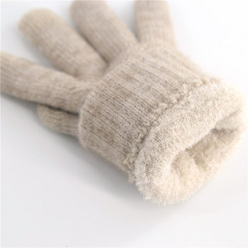 Γυναικεία χειμωνιάτικα γάντια με στάμπα και φόδρα