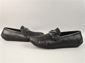 Ανδρικά μαύρα δερμάτινα loafers