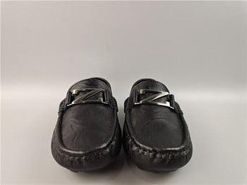 Ανδρικά μαύρα δερμάτινα loafers