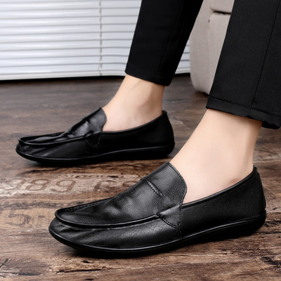 Ikdienas vīriešu mokasīni melnā krāsā