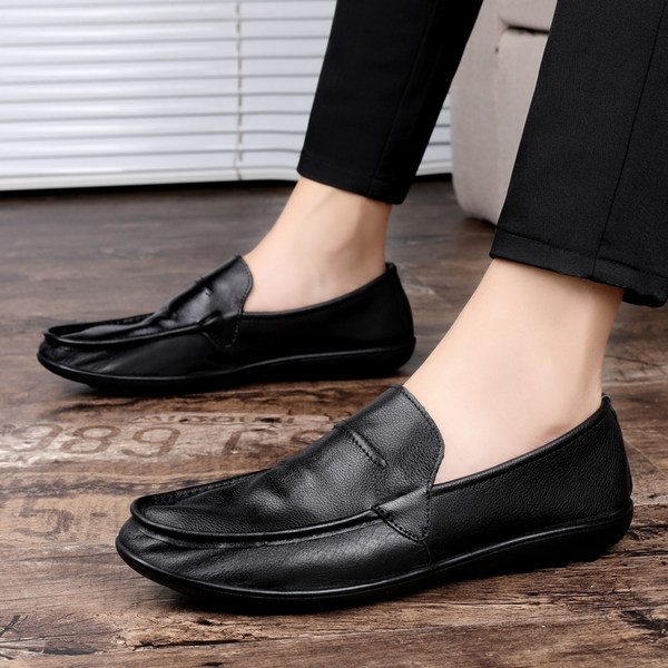 Ikdienas vīriešu mokasīni melnā krāsā