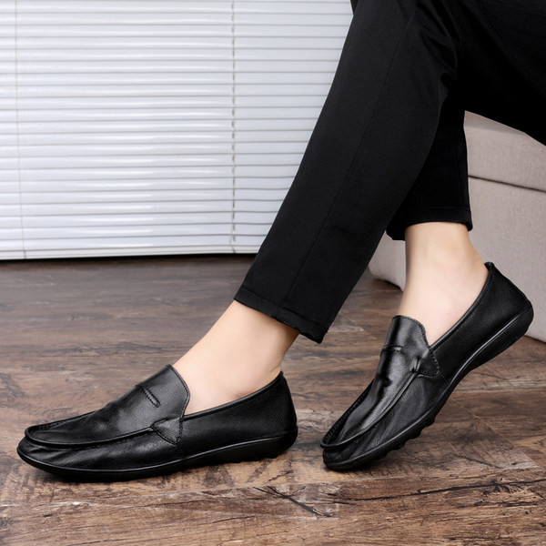 Ikdienas vīriešu mokasīni melnā krāsā