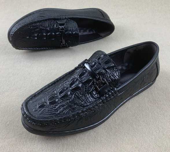 Μαύρα έκο Δερμάτινα Ανδρικά μοκασίνια