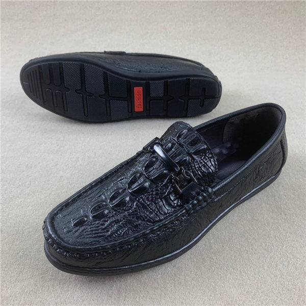 Μαύρα έκο Δερμάτινα Ανδρικά μοκασίνια