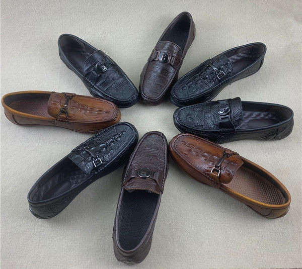 Férfi mokaszin - lapos talppal és fém elemmel