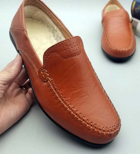 Χειμερινά ανδρικά μοκασίνια από οικολογικό δέρμα με φόδρα