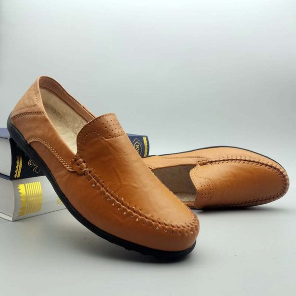 Χειμερινά ανδρικά μοκασίνια από οικολογικό δέρμα με φόδρα