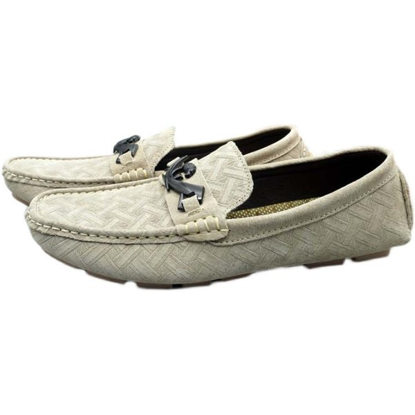 Vīriešu mokasīni ar metāla apdari - retro stilā