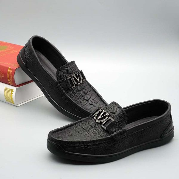 Vīriešu apdrukāti eko ādas mokasīni