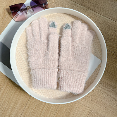 Γυναικεία μονόχρωμα γάντια με επένδυση