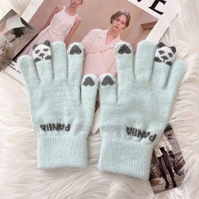 Γυναικεία χειμωνιάτικα γάντια με εφαρμογή και επιγραφή διάφορα μοντέλα
