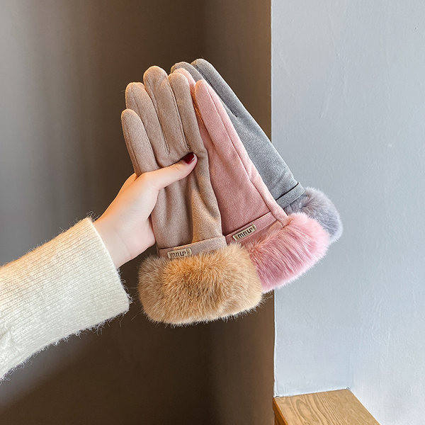 Sieviešu eleganti cimdi ar dūnām