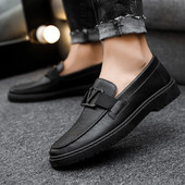 Vīriešu ādas kurpes ar sprādzēm