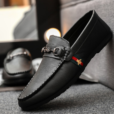 Vīriešu mokasīni no eko ādas oficiālā modeļa