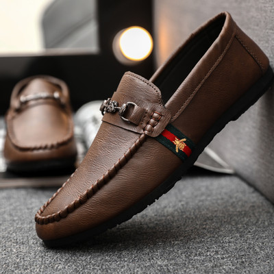 Vīriešu mokasīni no eko ādas oficiālā modeļa